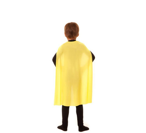 Capa Superhéroe Infantil Amarilla de 70 cm