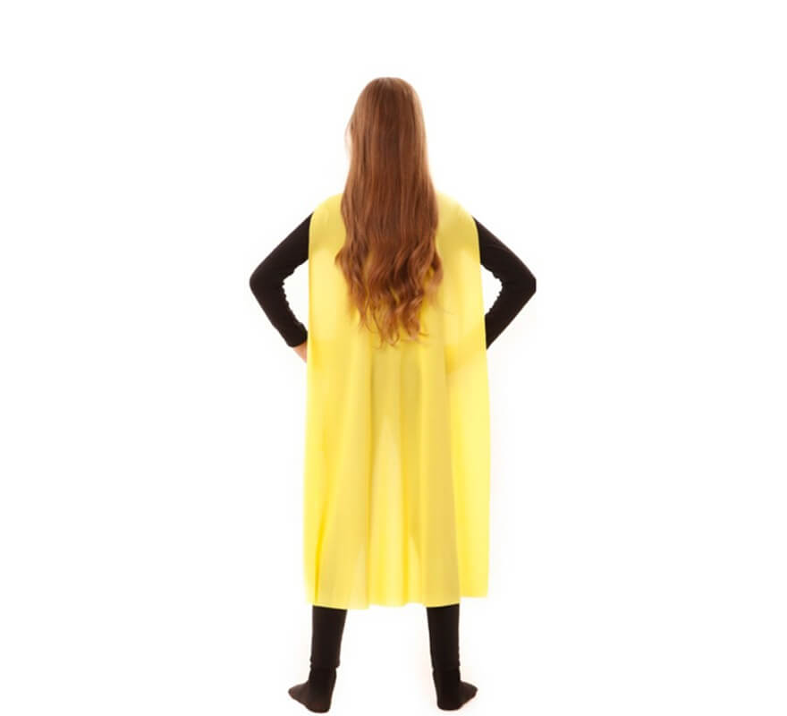 Capa Superhéroe Infantil Amarilla de 90 cm