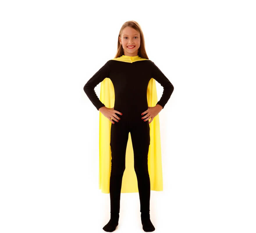 Capa Superhéroe Infantil Amarilla de 90 cm
