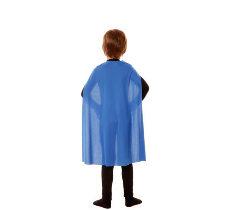 Capa Superhéroe Infantil Azul de 70 cm