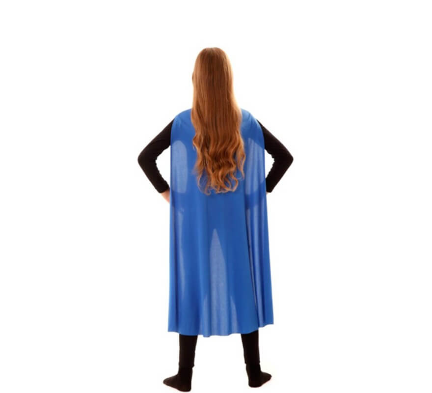 Capa Superhéroe Infantil Azul de 90 cm