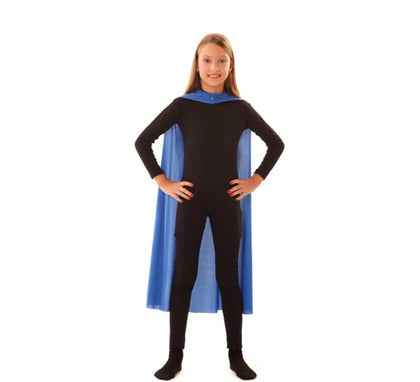 Capa Superhéroe Infantil Azul de 90 cm