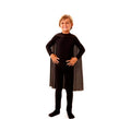 Capa Superhéroe Infantil Negra de 70 cm