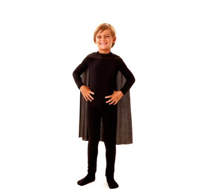 Capa Superhéroe Infantil Negra de 70 cm