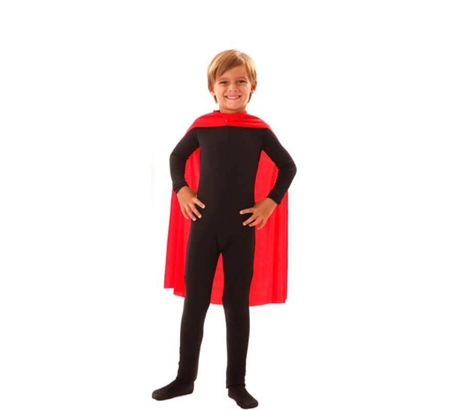 Capa Superhéroe Infantil Roja de 70 cm