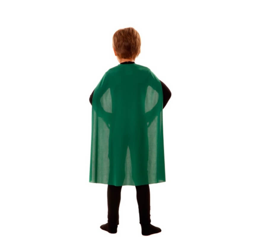 Capa Superhéroe Infantil Verde de 70 cm