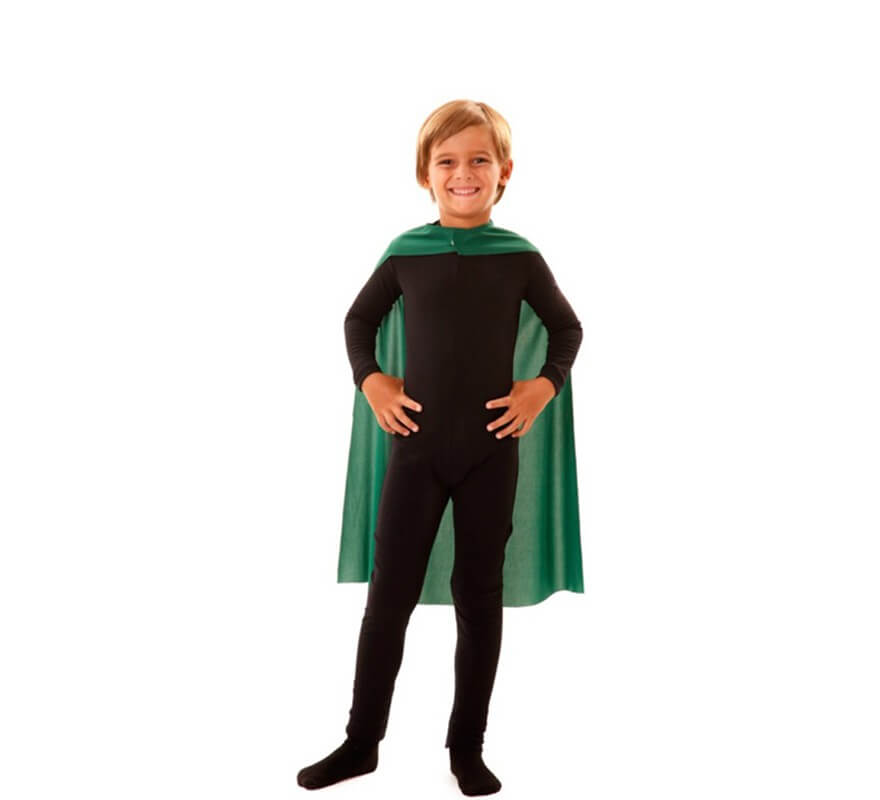 Translation missing: en.Capa Superhéroe Infantil Verde de 70 cm