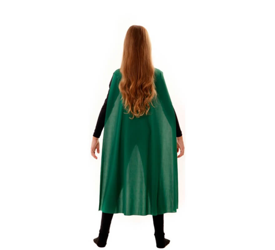 Capa Superhéroe Infantil Verde de 90 cm
