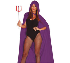 Purple Velvet Cape with Hood 130 cm