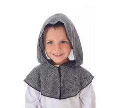 Gray Medieval Knight Hood for Boys