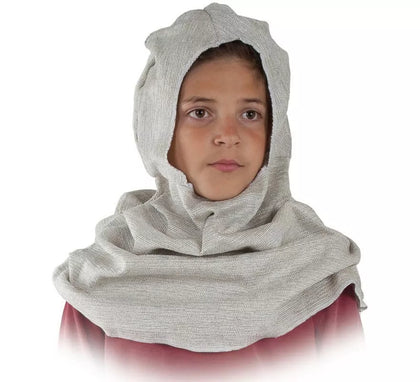 Capucha Medieval Gris para niño