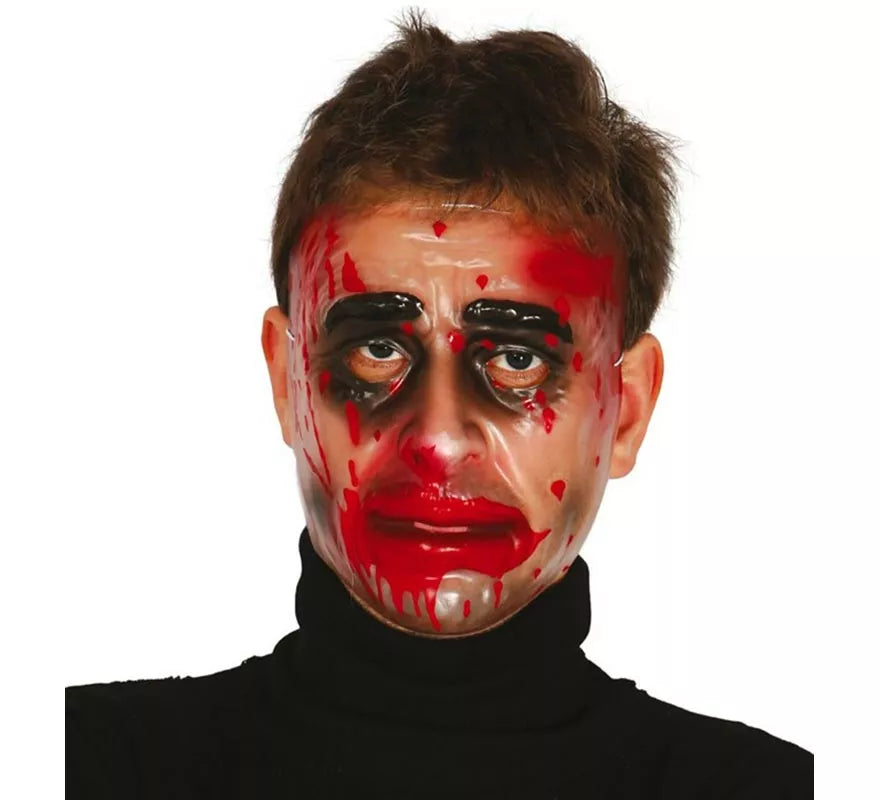 Translation missing: en.Careta de hombre Zombie transparente con sangre