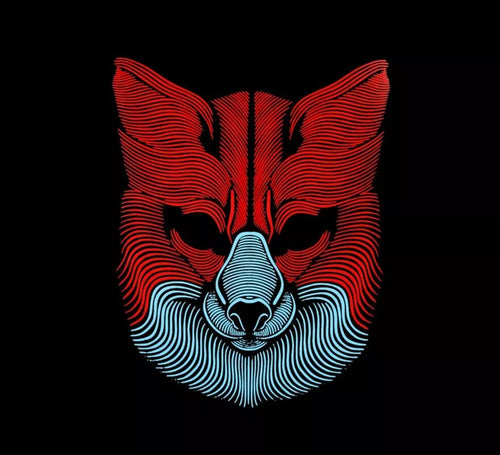 Careta de Lobo iluminación LED