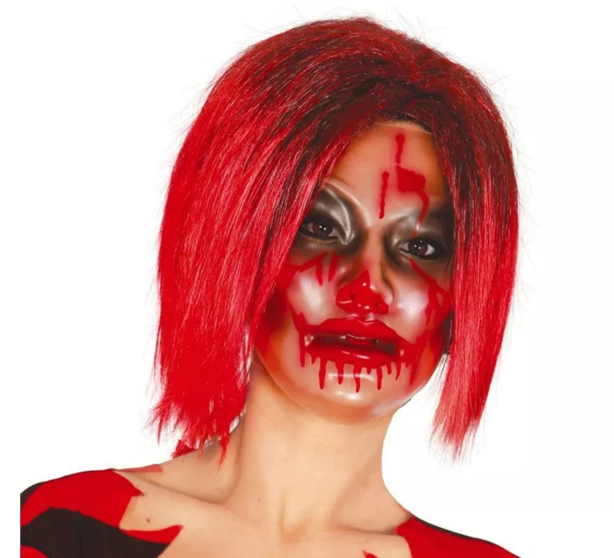 Translation missing: en.Careta de mujer Zombie transparente con sangre