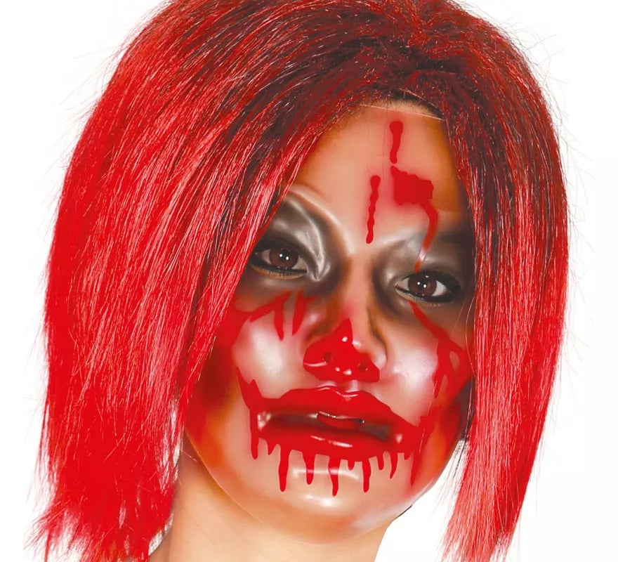 Translation missing: en.Careta de mujer Zombie transparente con sangre