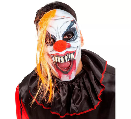 Careta de Payaso del Terror con Pelo Naranja