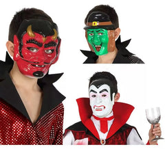 Halloween mask in 3 assorted models 21X19 cm