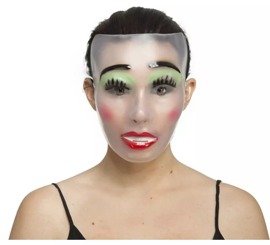 Translation missing: en.Careta Transparente Mujer Labios Pintados