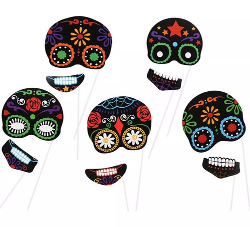 Caretas del Día de los Muertos para Photocall