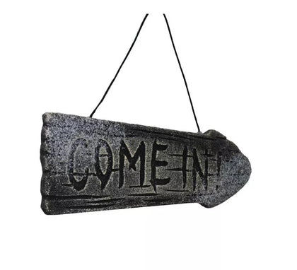 Cartel Colgante Come In de 39x12 cm
