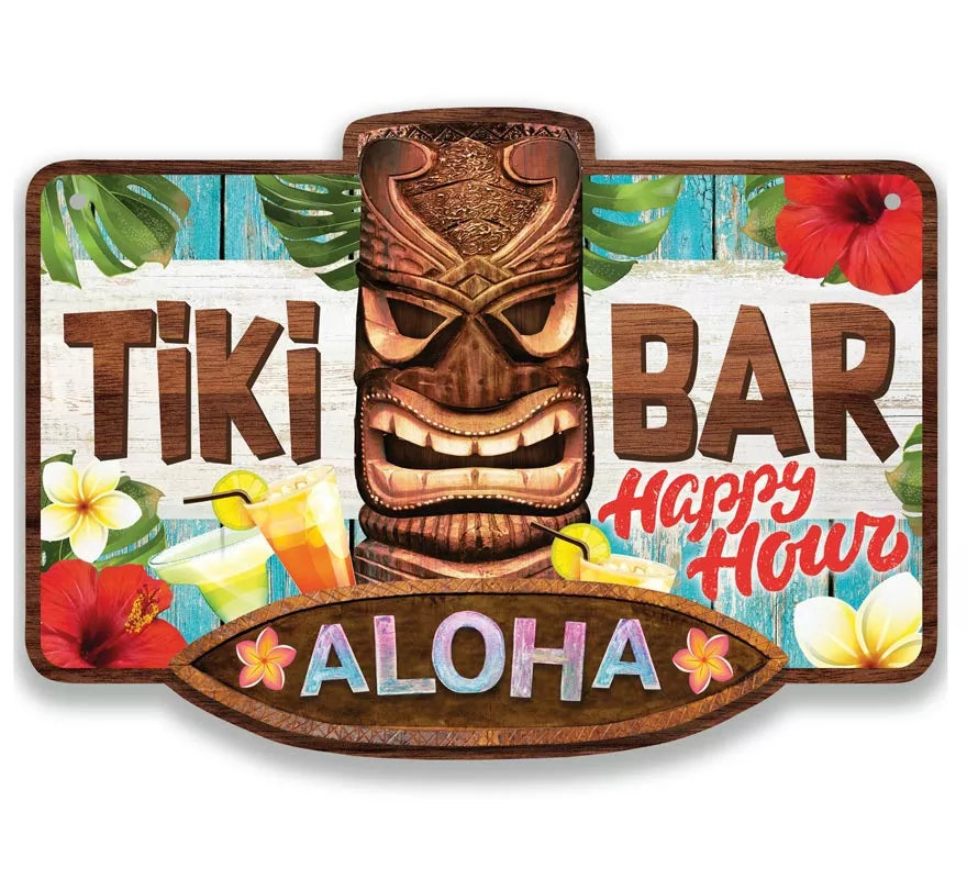 Translation missing: en.Cartel Tiki Bar Aloha de 25x35 cm