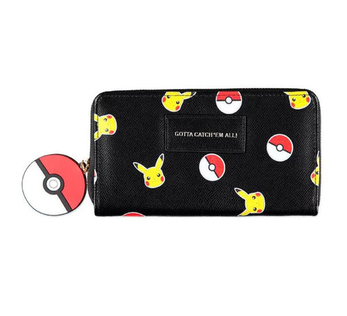 Cartera Billetera Pokémon Pikachu Pokeball