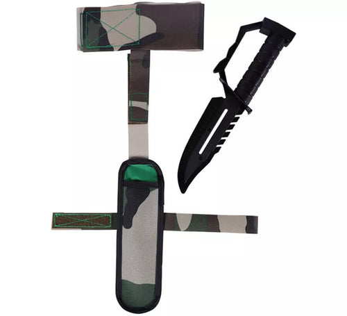 Cartuchera con Cuchillo de combate 28x6 cm