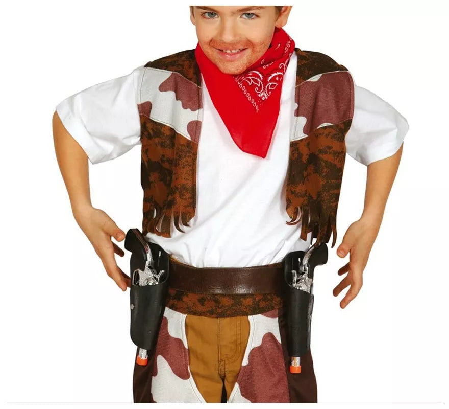 Cartuchera doble con dos pistolas infantil