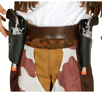 Cartuchera doble con dos pistolas infantil