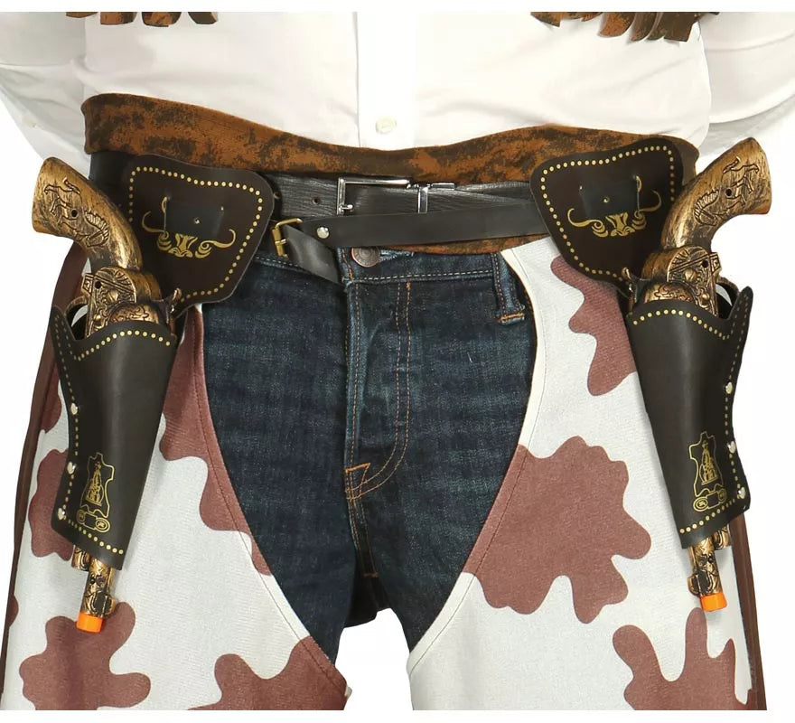 Cartuchera doble con pistolas de 29 cm