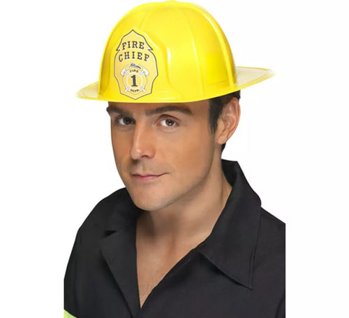 Casco Amarillo de Bombero de PVC