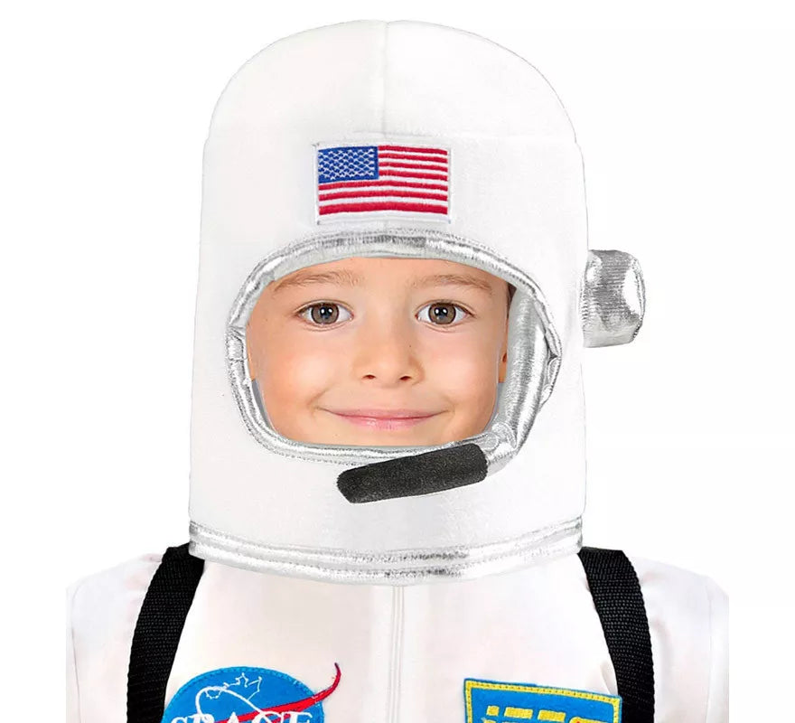 Translation missing: en.Casco Astronauta Blanco USA para niños