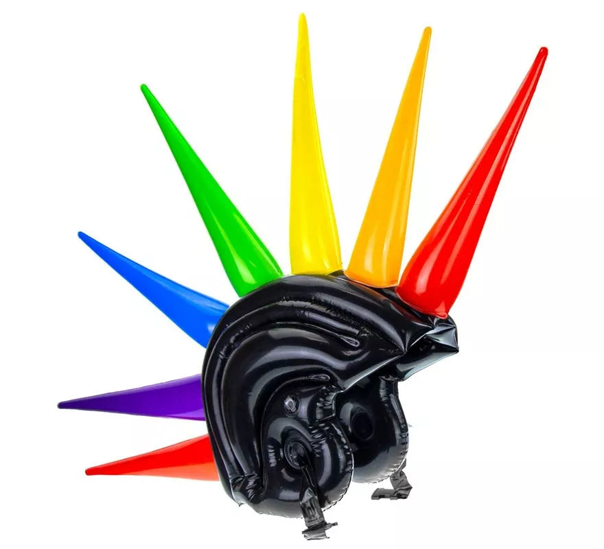 Casco con Puntas multicolor hinchable de 90 cm