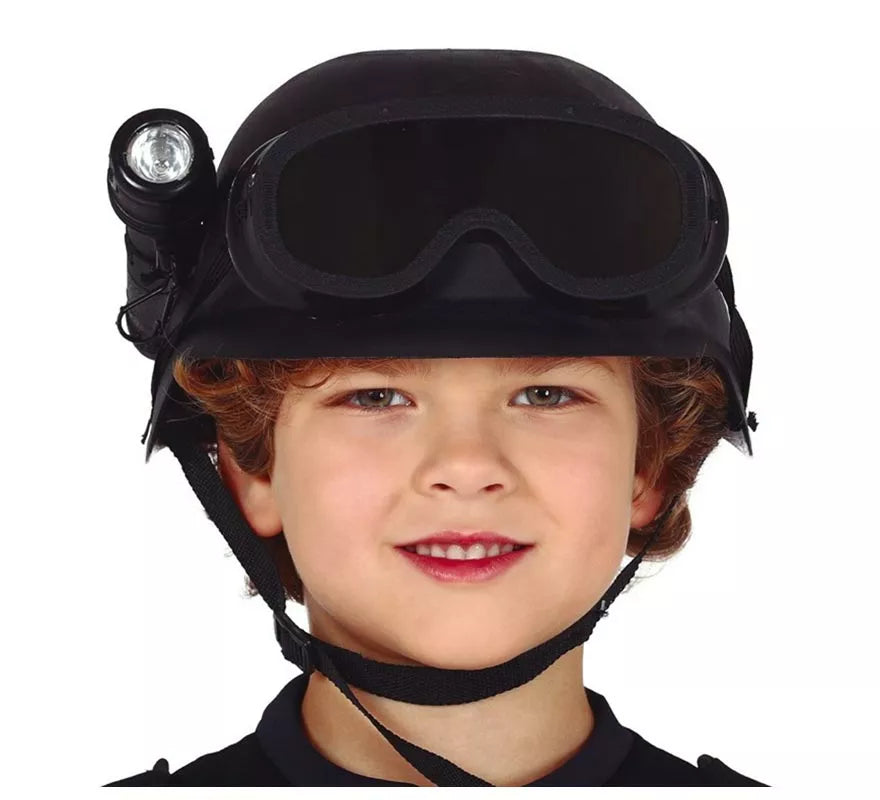 Casco de Antidisturbios con Linterna para niños
