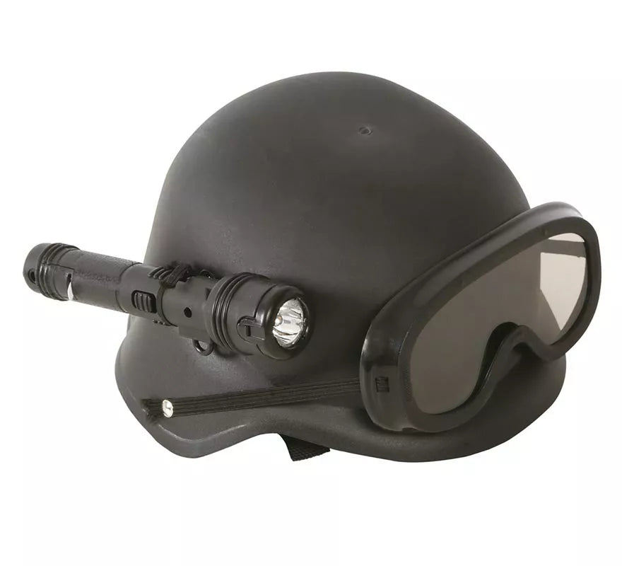 Casco de Antidisturbios con Linterna para niños