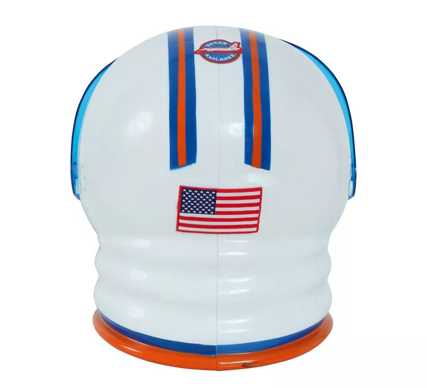 Casco de Astronauta Blanco y Azul