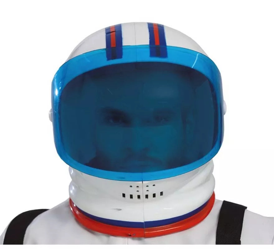 Casco de Astronauta Blanco y Azul