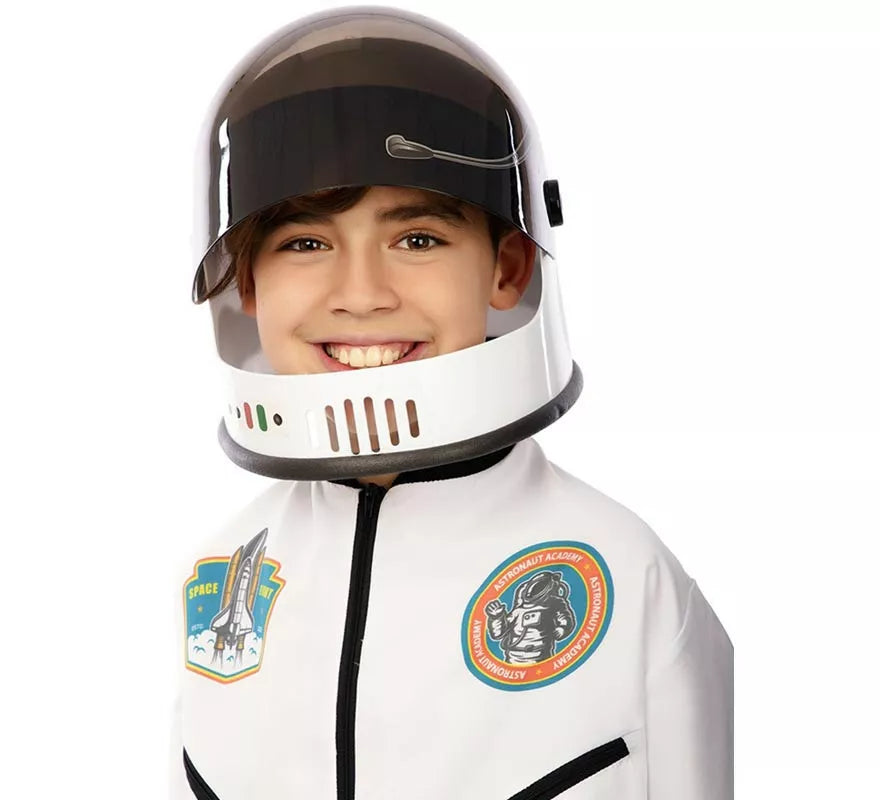 Casco de Astronauta negro y blanco infantil de 21x23x22 cm