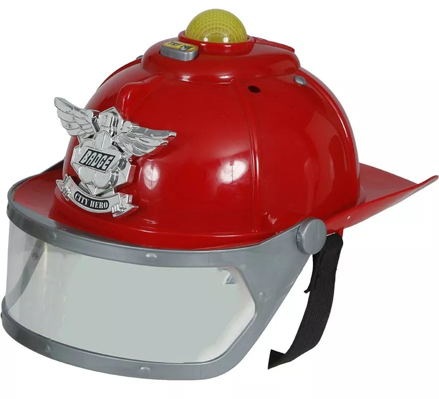 Casco de Bombero con Sirena y Luz