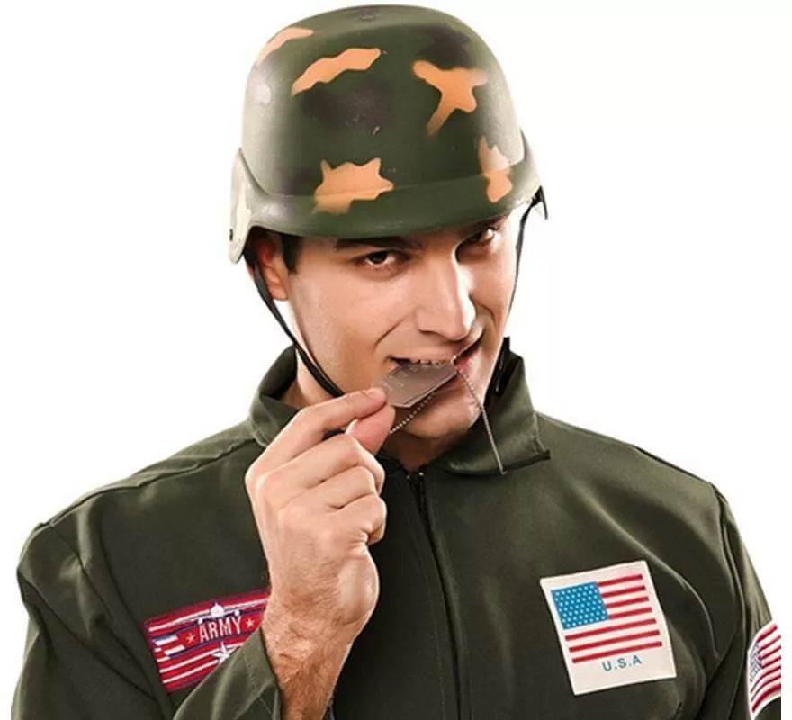 Casco de Militar con camuflaje