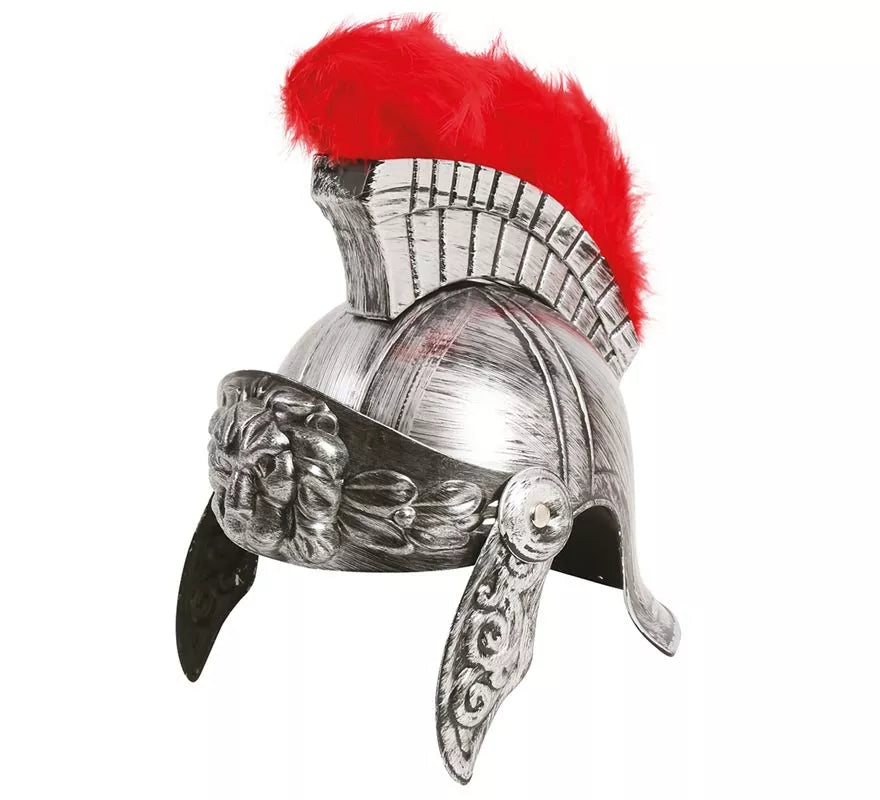 Translation missing: en.Casco de Romano Plateado con Plumas