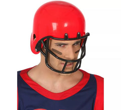 Red Rugby Helmet with Protector