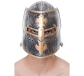 Casco de Templario Plateado y Oro