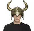 Casco de Vikingo con cuernos color Bronce