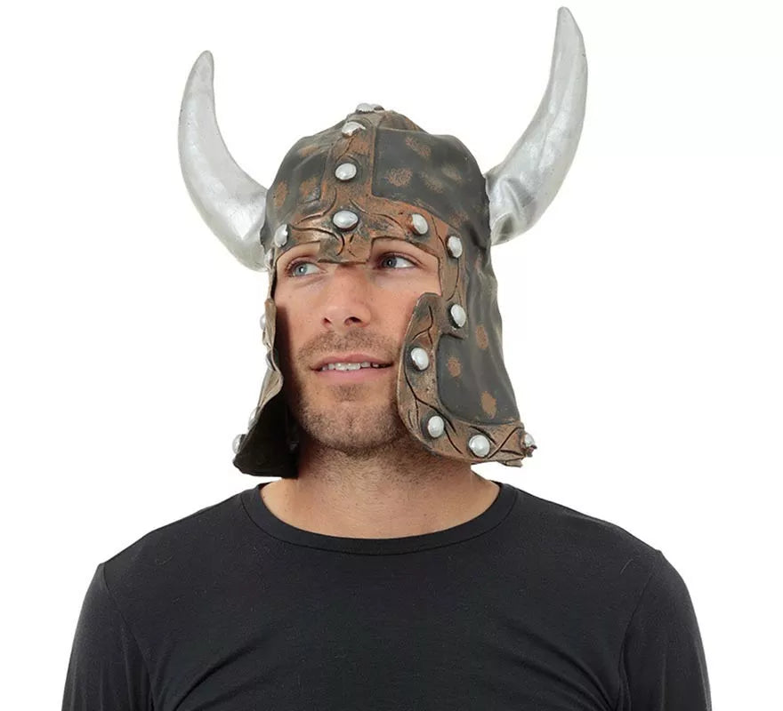 Translation missing: en.Casco de Vikingo cuernos blancos de látex