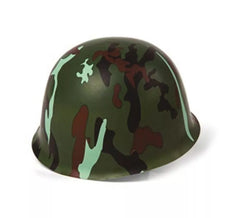 Military helmet with camouflage