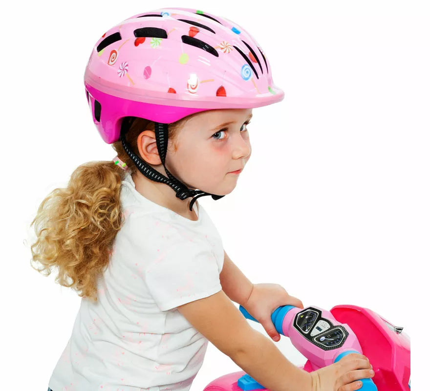 Casco Moltó rosa para niña