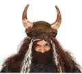 Casco Vikingo con Cuernos y Piel