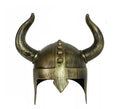Casco Vikingo dorado envejecido con cuernos
