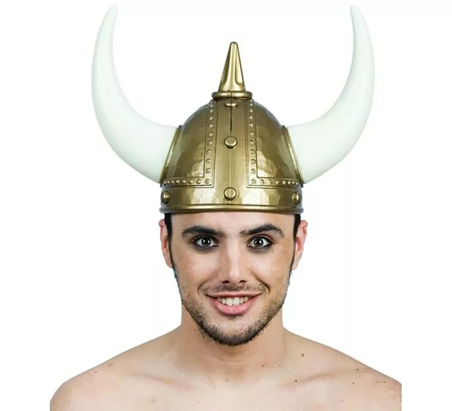 Translation missing: en.Casco Vikingo Dorado y Blanco